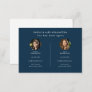 Two Person Blue Custom QR Code Photo Real Estate Business Card