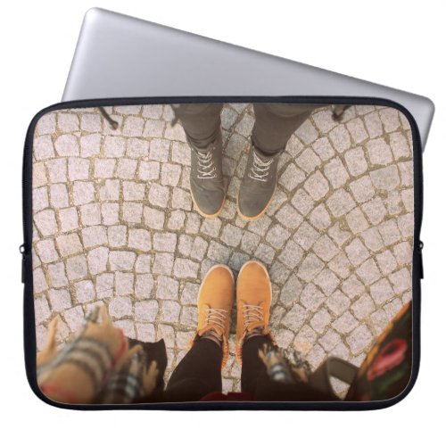 Two person standing in front each other photo laptop sleeve