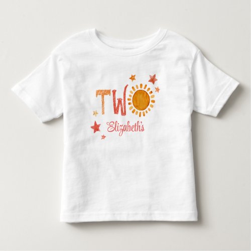 Two Personalized 2nd Birthday Sunshine Toddler T_shirt