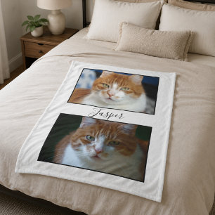 Two Pet Photo Fleece Blanket