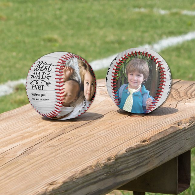 Two Photo Best Dad Happy Father's Day Baseball (Creator Uploaded)