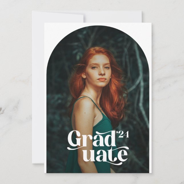 Two Photo Boho Graduation Announcements (Front)