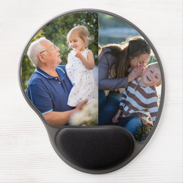Two Photo Create Your Own Photo  Gel Mouse Pad (Front)