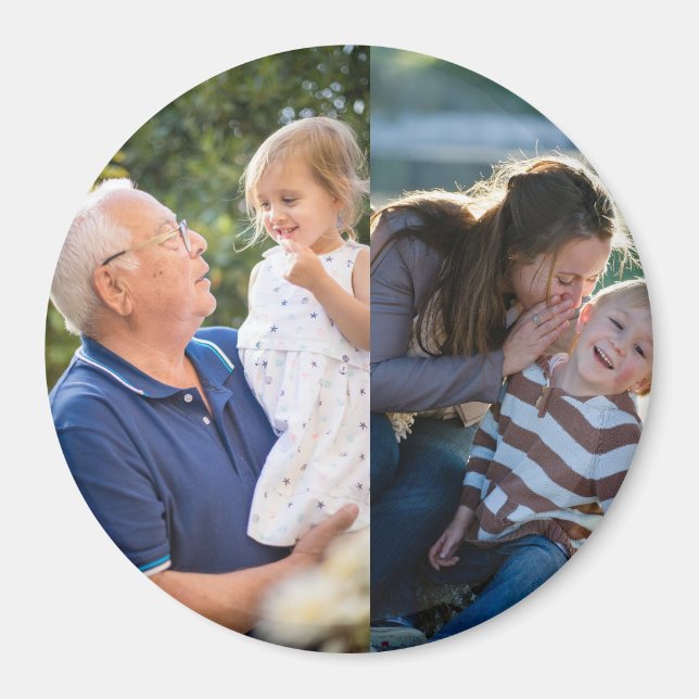 Two Photo Create Your Own Photo  Magnet (Front)