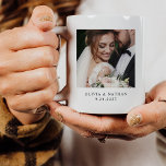 Two Photo | Custom Wedding Anniversary Coffee Mug<br><div class="desc">This simple and stylish mug is the perfect keepsake to remember your wedding day,  or to celebrate a special anniversary. You can add two of your favorite romantic photos,  plus your names and the date of your marriage or another special day.</div>