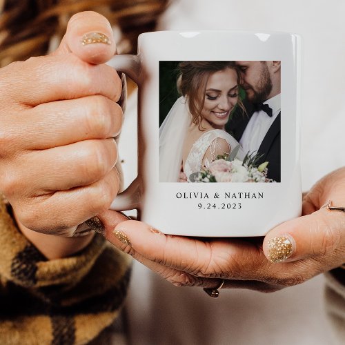 Two Photo  Custom Wedding Anniversary Coffee Mug