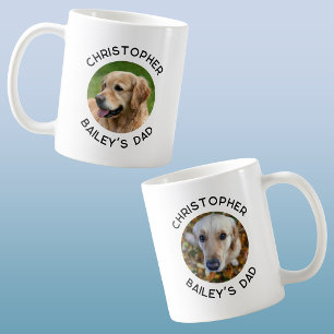 Two Photo Dog Pet Dad Personalized Coffee Mug