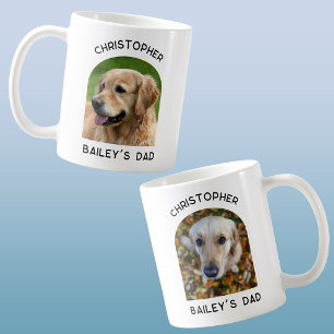 Two Photo Dog Pet Dad Personalized Coffee Mug