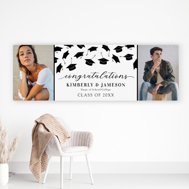 Two Photo Double Graduation Banner (Creator Uploaded)