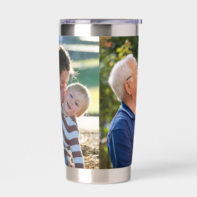 Two Photo Double Sided Create Your Own Photo  Insulated Tumbler (Left)