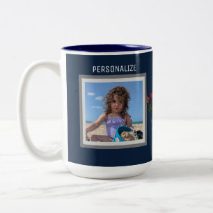 TWO PHOTO HAPPY MEMORIES EASY TO FILL  COFFEE MUG
