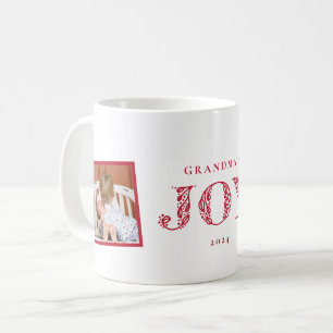 Two Photo Joy Holiday Gift Mug