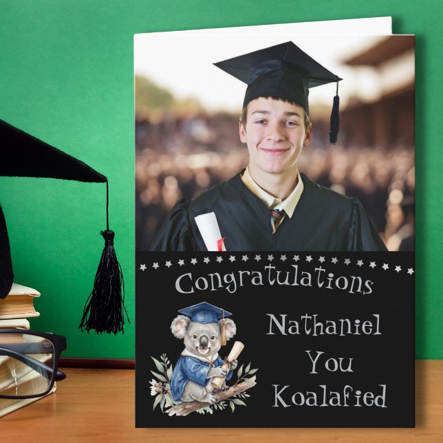 Two Photo Koala Graduation Card (Creator Uploaded)