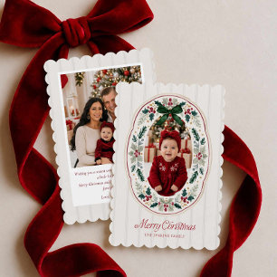 Two Photo Merry Christmas Family Card
