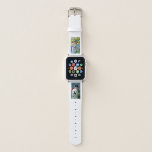 Two Photo Personalized Image Simple Modern Apple Watch Band