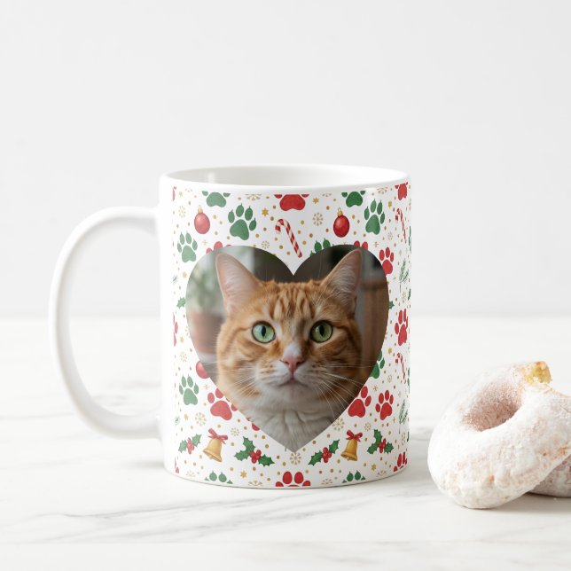 Two Photo Personalized Pet Christmas Mug (With Donut)