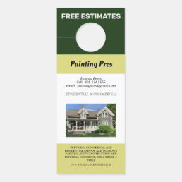 Two Photo Residential &amp; Commercial Painting Door Hanger