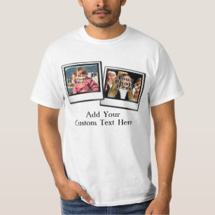 Two Photo Snapshot with 1 Caption T-Shirt