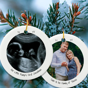 Wedded Bliss Photo Personalized Heart Christmas Ornament - 2-Sided