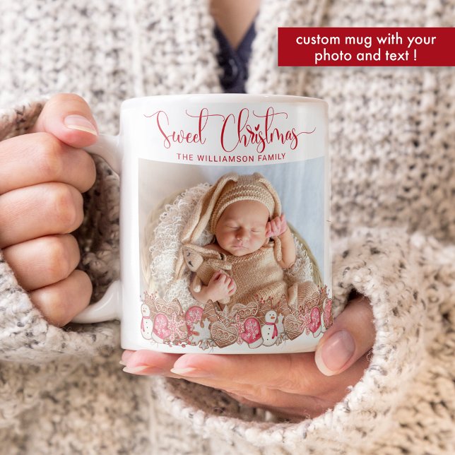 Two Photo, Sweet Christmas, Holiday Cookies Coffee Mug (Creator Uploaded)