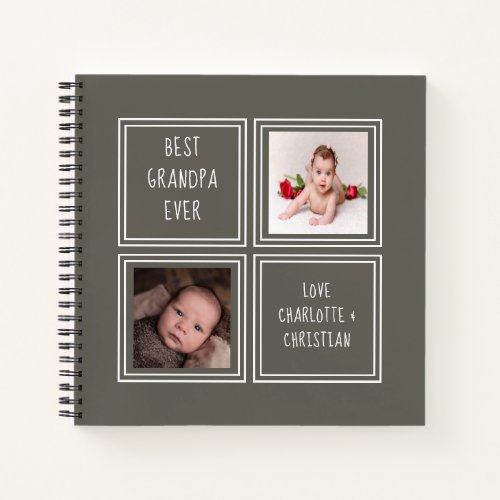 Two Photo Template One of a Kind Personalized Notebook