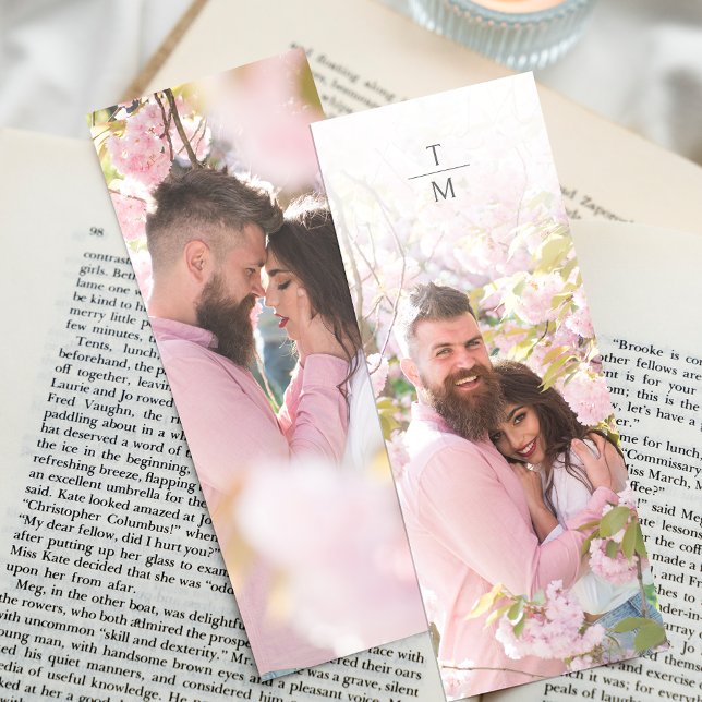 Two-Photo Template with Initials/Monogram Bookmarks (Creator Uploaded)