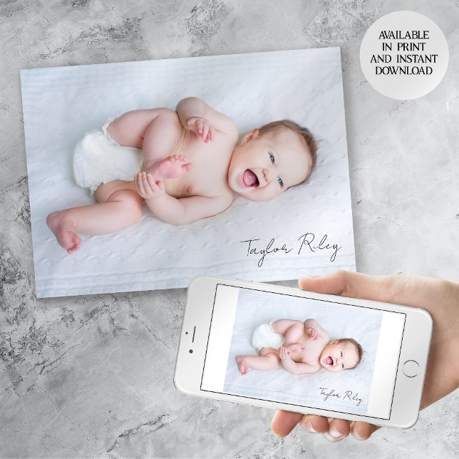 Two Photo Thank You Baby Announcement (Creator Uploaded)