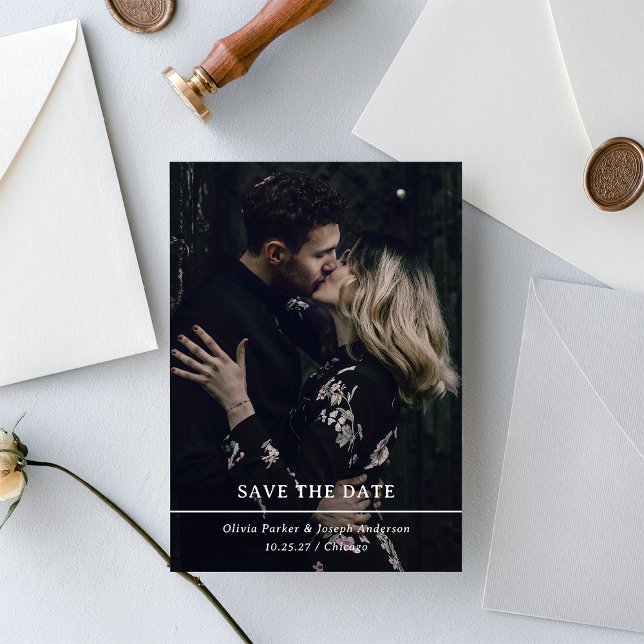 Two Photos and Simple Text with QR Code | Wedding Save The Date (Creator Uploaded)