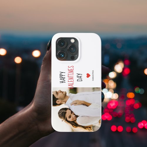 Two Photos  Happy Valentines Day  Couple Gift iPhone 13 Pro Case
