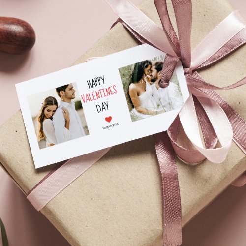 Two Photos  Happy Valentines Day  Couple Gift Gift Tags