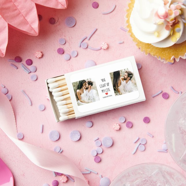 Two Photos | Happy Valentines Day | Romantic Quote Matchboxes (Insitu)