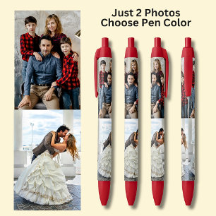 Two Photos on Red  Pen