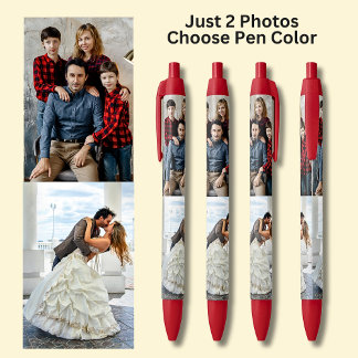 Two Photos on Red Pen