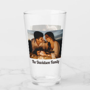 Two Photos Personalized Custom 16oz Pint Glass