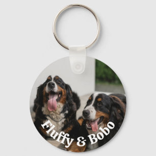 TWO PHOTOS Personalized Pets Photo Keychain