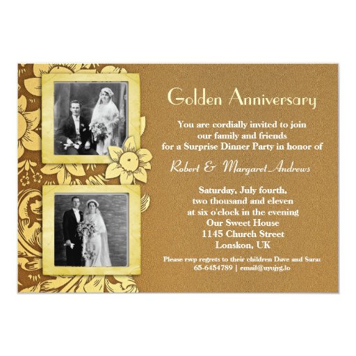 two photos wedding anniversary invitations | Zazzle