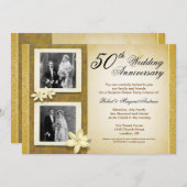 two photos wedding anniversary invitations (Front/Back)