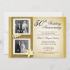two photos wedding anniversary invitations