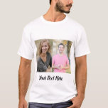 Two Photos, With Text. T-shirt at Zazzle