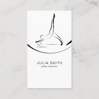 Two Pilates Poses on the Reformer  Business Card