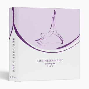 Two Pilates Poses on the Reformer Color 3 Ring Binder