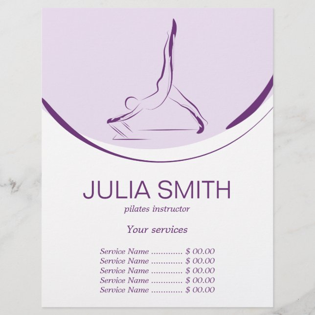 Two Pilates Poses on the Reformer | Color Flyer (Front)