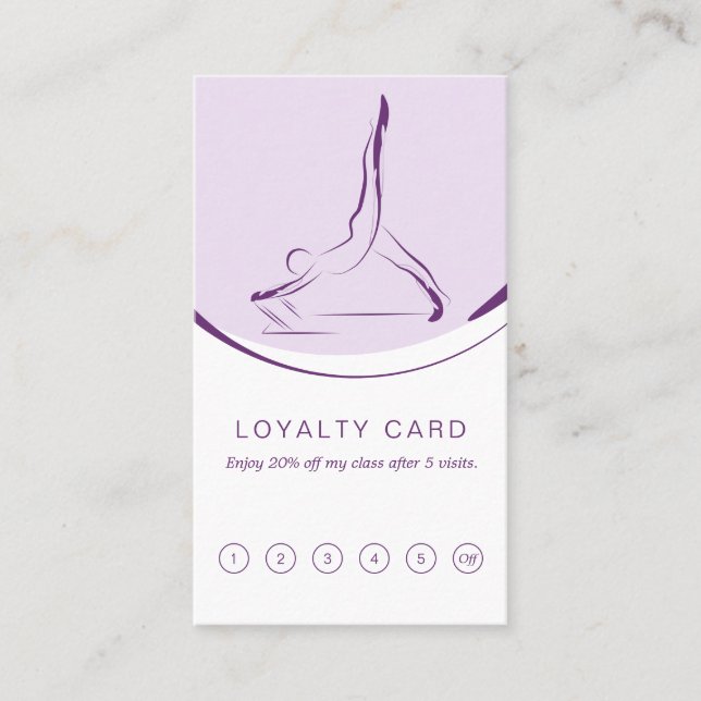 Two Pilates Poses on the Reformer  Loyalty Card (Front)