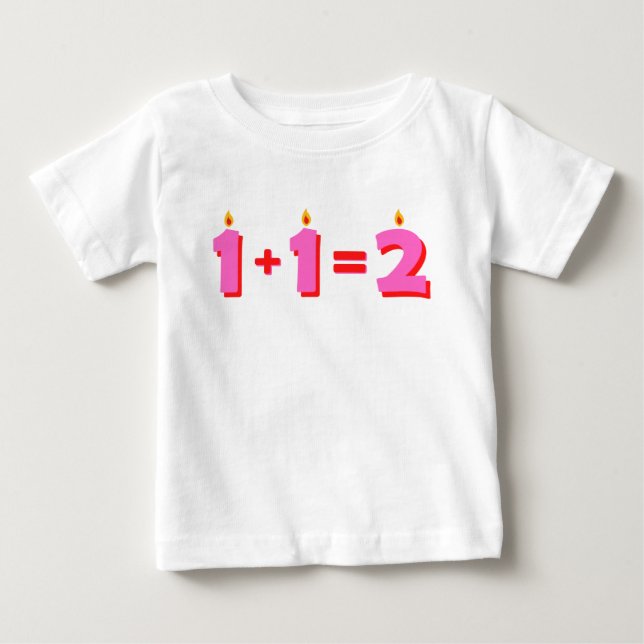 Two Pink 2nd Birthday Baby Girl T-Shirt (Front)