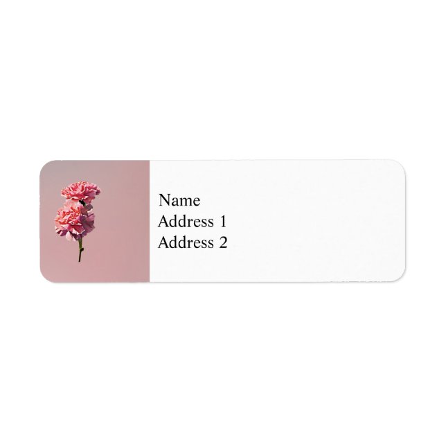 Two Pink Carnations Label (Front)