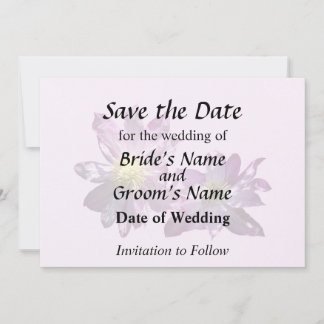 Two Pink Clematis Save The Date