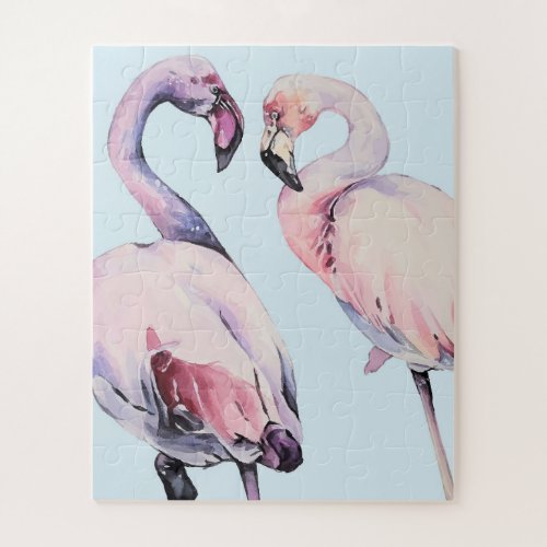 Two Pink Flamingos For Alzheimers Patients Jigsaw Puzzle