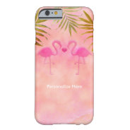 Two Pink Flamingos Watercolor Tropical Phone Case at Zazzle