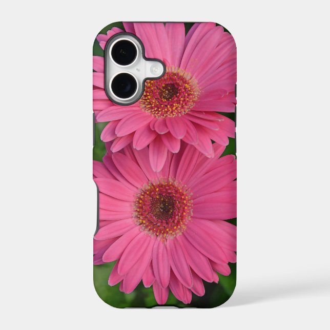 Two pink gerber flowers iphone case (Back)