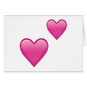 Two Pink Hearts - Emoji Cards (Front Horizontal)